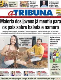 Capa do jornal A Tribuna 28/04/2019