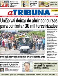Capa do jornal A Tribuna 29/03/2019
