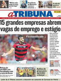 Capa do jornal A Tribuna 30/01/2019