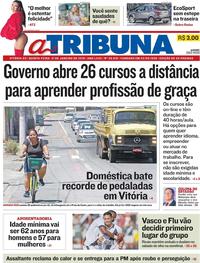 Capa do jornal A Tribuna 31/01/2019