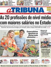 Capa do jornal A Tribuna 31/03/2019