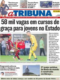 Capa do jornal A Tribuna 01/08/2019