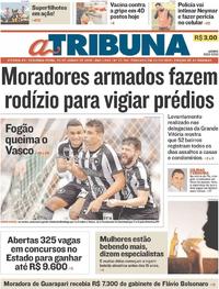 Capa do jornal A Tribuna 03/06/2019