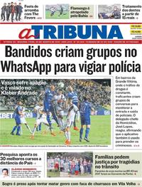 Capa do jornal A Tribuna 05/08/2019