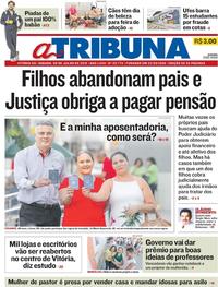 Capa do jornal A Tribuna 06/07/2019
