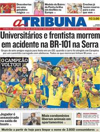 Capa do jornal A Tribuna 08/07/2019