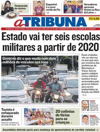 Capa do jornal A Tribuna 12/07/2019