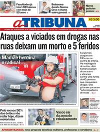 Capa do jornal A Tribuna 14/06/2019