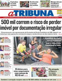 Capa do jornal A Tribuna 18/08/2019