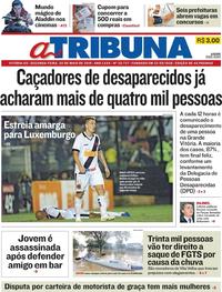 Capa do jornal A Tribuna 20/05/2019