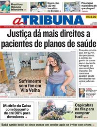 Capa do jornal A Tribuna 22/05/2019