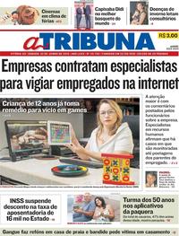 Capa do jornal A Tribuna 22/06/2019