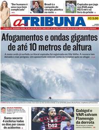Capa do jornal A Tribuna 22/07/2019