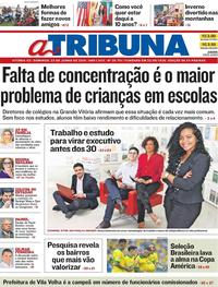 Capa do jornal A Tribuna 23/06/2019