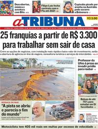 Capa do jornal A Tribuna 23/07/2019