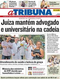 Capa do jornal A Tribuna 24/05/2019