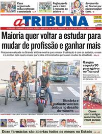 Capa do jornal A Tribuna 26/05/2019