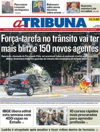 Capa do jornal A Tribuna 26/06/2019