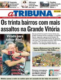 Capa do jornal A Tribuna 27/05/2019