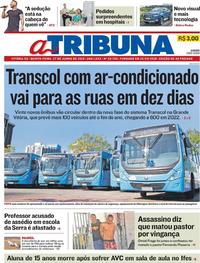 Capa do jornal A Tribuna 27/06/2019