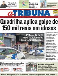 Capa do jornal A Tribuna 01/07/2020