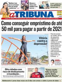 Capa do jornal A Tribuna 01/08/2020