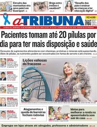 Capa do jornal A Tribuna 01/11/2020