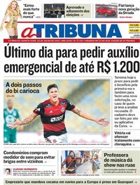 Capa do jornal A Tribuna 02/07/2020