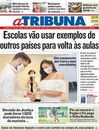 Capa do jornal A Tribuna 03/07/2020