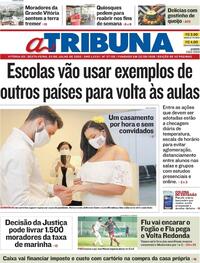 Capa do jornal A Tribuna 03/08/2020