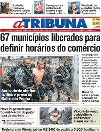 Capa do jornal A Tribuna 04/07/2020