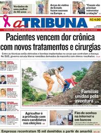 Capa do jornal A Tribuna 04/10/2020