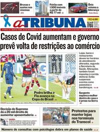 Capa do jornal A Tribuna 05/11/2020