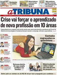 Capa do jornal A Tribuna 07/06/2020
