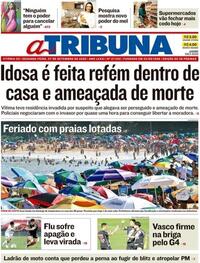 Capa do jornal A Tribuna 07/09/2020
