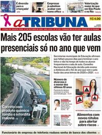 Capa do jornal A Tribuna 07/10/2020