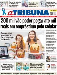 Capa do jornal A Tribuna 07/11/2020