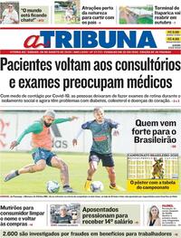 Capa do jornal A Tribuna 08/08/2020