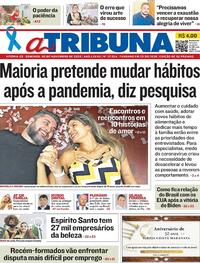 Capa do jornal A Tribuna 08/11/2020
