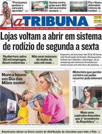 Capa do jornal A Tribuna 09/05/2020