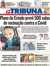 Capa do jornal A Tribuna 09/12/2020