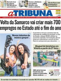 Capa do jornal A Tribuna 10/07/2020