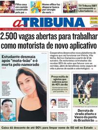 Capa do jornal A Tribuna 11/09/2020