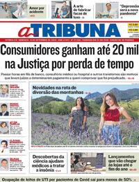 Capa do jornal A Tribuna 13/09/2020
