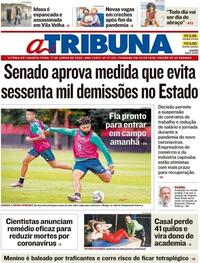 Capa do jornal A Tribuna 17/06/2020