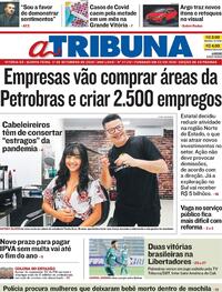 Capa do jornal A Tribuna 17/09/2020