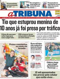 Capa do jornal A Tribuna 18/08/2020