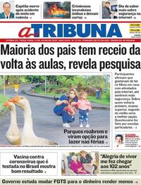 Capa do jornal A Tribuna 21/07/2020