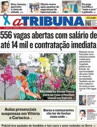 Capa do jornal A Tribuna 21/11/2020