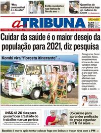 Capa do jornal A Tribuna 22/12/2020